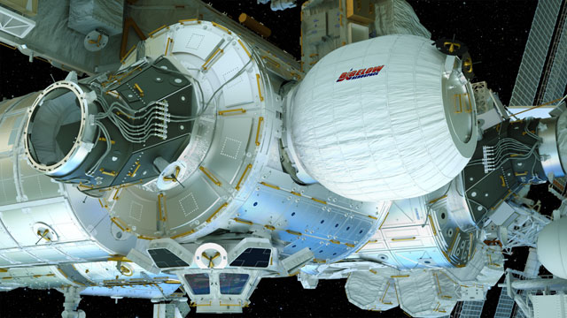 Modulul spatial expandabil BEAM atasat statiei ISS